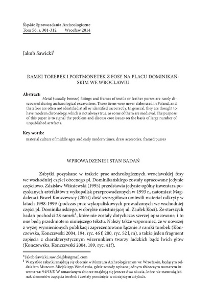 Plik:J.Sawicki-Ramki torebek i portmonetek z fosy na placu Dominikanskim we Wroclawiu-str.301-312.pdf